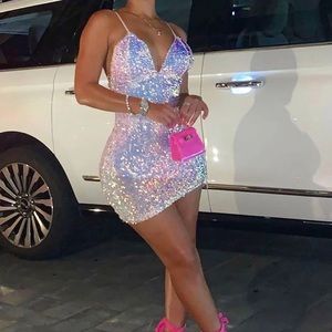 Sequined Mini Dress